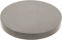 SPI - #4-48, 1" Ball Diam, Black Oxide Steel Flat Button Contact Point - 1/8" Contact Point Length, Use with Dial Indicators - Benchmark Tooling