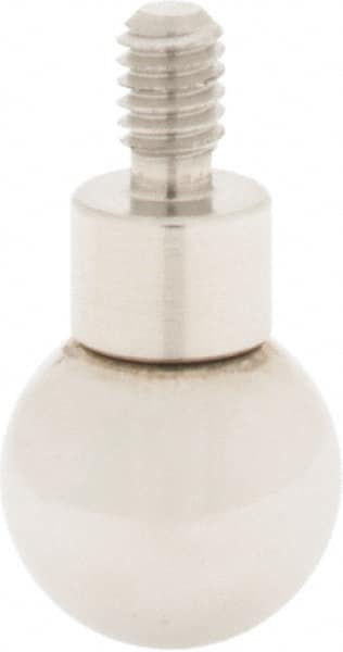 SPI - #4-48, 3/8" Ball Diam, Steel Ball Contact Point - 1" Contact Point Length, Use with Dial Indicators - Benchmark Tooling