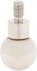SPI - #4-48, 3/8" Ball Diam, Steel Ball Contact Point - 1" Contact Point Length, Use with Dial Indicators - Benchmark Tooling