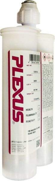 Plexus - 400 mL Cartridge Two Part Adhesive - 3 to 6 min Working Time, 60°F - Benchmark Tooling