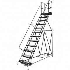 TRI-ARC - Rolling & Wall Mounted Ladders & Platforms Type: Rolling Warehouse Ladder Style: Rolling Platform Ladder - Benchmark Tooling