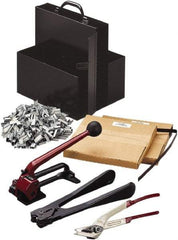 Nifty Products - Strapping Kits Type: Portable Strapping Kit Contents: (2)Steel Coils; Galvanized Steel Seals; Steel Cutter; 1/2" Crimper - Benchmark Tooling