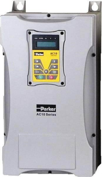 Parker - Three Phase, 480 Volt, 15 hp, Variable Frequency Drive - 9.53" Wide x 8.98" Deep x 18" High, IP66 - Benchmark Tooling