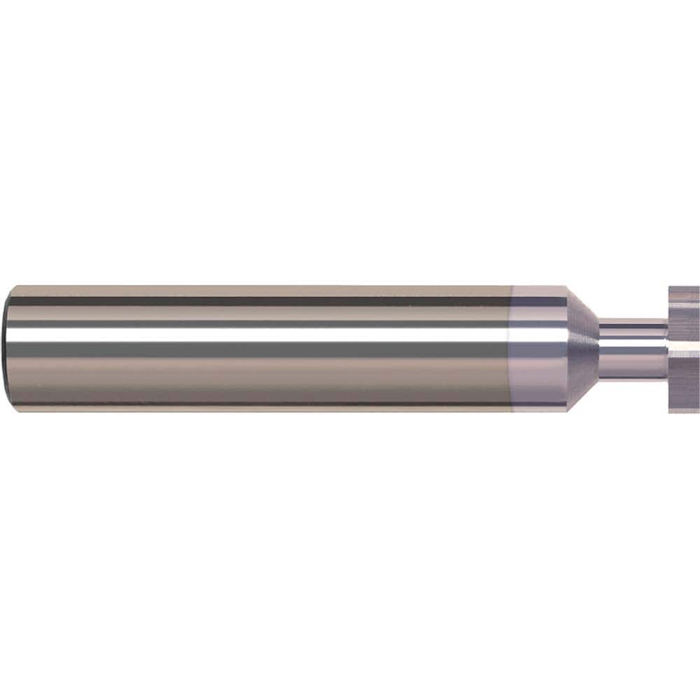 Harvey Tool - 1/4" Cut Diam, 1/8" Cut Width, 1/4" Shank, Straight-Tooth Woodruff Keyseat Cutter - Exact Industrial Supply