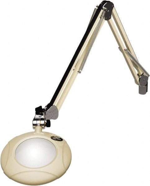 O.C. White - 43 Inch, Spring Suspension, Clamp on, LED, White, Magnifying Task Light - 8 Watt, 7.5 and 15 Volt, 2x Magnification, 5 Inch Long - Benchmark Tooling