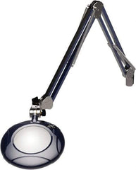 O.C. White - 43 Inch, Spring Suspension, Clamp on, LED, Spectre Blue, Magnifying Task Light - 8 Watt, 7.5 and 15 Volt, 2x Magnification, 5 Inch Long - Benchmark Tooling