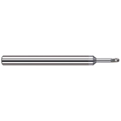 Harvey Tool - 1/4" Diam, 3/8" LOC, 3 Flute Solid Carbide Ball End Mill - Exact Industrial Supply