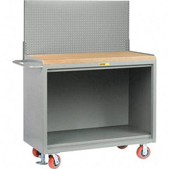 Little Giant - 3,600 Lb Capacity Mobile Service Bench - 41" Wide x 24" Deep x 43" High, Steel, Gray - Benchmark Tooling