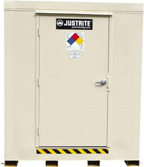 Justrite - 6 Drum, 105 Gal Sump Capacity, Locker - 7.91' Long x 5-1/2' Wide x 8.08' High, Galvanized Steel - Benchmark Tooling