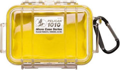 Pelican Products, Inc. - 4-1/16" Wide x 2-1/8" High, Clamshell Hard Case - Clear/Yellow, Polycarbonate - Benchmark Tooling