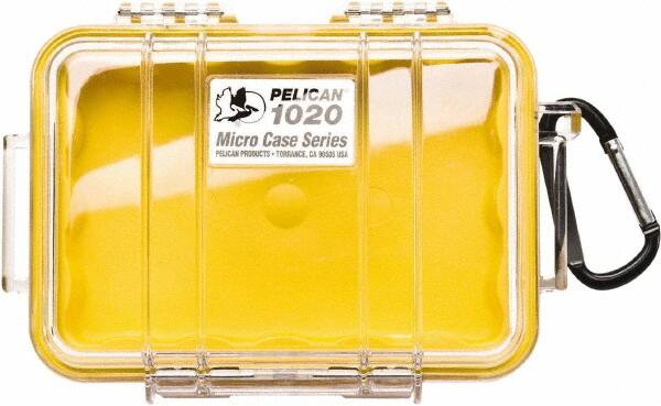 Pelican Products, Inc. - 4-3/4" Wide x 2-1/8" High, Clamshell Hard Case - Clear/Yellow, Polycarbonate - Benchmark Tooling