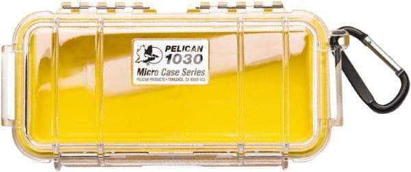 Pelican Products, Inc. - 3-7/8" Wide x 2-7/16" High, Clamshell Hard Case - Clear/Yellow, Polycarbonate - Benchmark Tooling