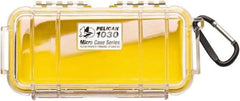 Pelican Products, Inc. - 3-7/8" Wide x 2-7/16" High, Clamshell Hard Case - Clear/Yellow, Polycarbonate - Benchmark Tooling