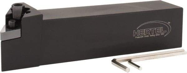 Hertel - MDJN, Right Hand Cut, 1-1/4" Shank Height x 1-1/4" Shank Width, Negative Rake Indexable Turning Toolholder - 6" OAL, DN..432 Insert Compatibility, Series Multi-Option - Benchmark Tooling