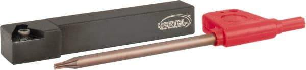 Hertel - STGP, Right Hand Cut, 3/8" Shank Height x 3/8" Shank Width, Positive Rake Indexable Turning Toolholder - 2-1/2" OAL, TP..21.51 Insert Compatibility, Series Screw-Type - Benchmark Tooling