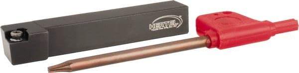 Hertel - SCLP, Right Hand Cut, 3/4" Shank Height x 3/4" Shank Width, Positive Rake Indexable Turning Toolholder - 4-1/2" OAL, CP..32.52 Insert Compatibility, Series Screw-Type - Benchmark Tooling