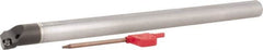 Hertel - 0.73" Min Bore Diam, 8" OAL, 1/2" Shank Diam, E08SDUPR2 Indexable Boring Bar - 3" Max Bore Depth, DP.. 21.51 Insert, Screw-On Holding Method - Benchmark Tooling