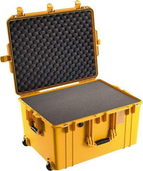 Pelican Products, Inc. - 20-21/32" Wide x 14-7/8" High, Aircase w/Foam & Wheels - Yellow - Benchmark Tooling