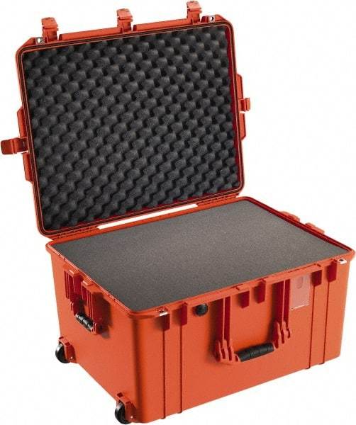 Pelican Products, Inc. - 20-21/32" Wide x 14-7/8" High, Aircase w/Foam & Wheels - Orange - Benchmark Tooling