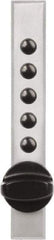 Kaba Access - 5/8 to 7/8" Door Thickness, Satin Chrome Pushbutton Knob Lockset - 2-3/4" Back Set, 1 Code, Zamak3, Nonkey Override Cylinder - Benchmark Tooling