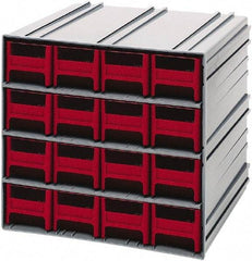 Quantum Storage - 16 Drawer, 16 Compartment, Small Parts Drawer Cabinet System - 11-3/8" Deep x 11-3/4" Wide x 11" High - Benchmark Tooling