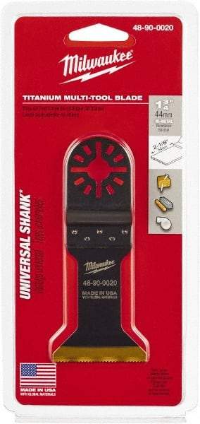 Milwaukee Tool - Rotary Multi-Material Blade - 1-3/4" Cutting Diam, TiAlN Finish, Use with Milwaukee Multi-Tool - Benchmark Tooling