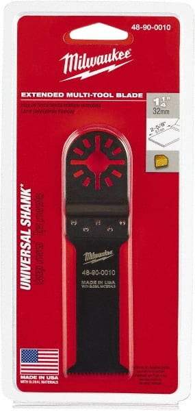 Milwaukee Tool - Rotary Multi-Material Blade - 1-1/4" Cutting Diam, Black Oxide Finish, Use with Milwaukee Multi-Tool - Benchmark Tooling