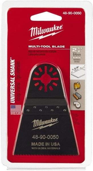 Milwaukee Tool - Rotary Multi-Material Blade - 2-1/2" Cutting Diam, Black Oxide Finish, Use with Milwaukee Multi-Tool - Benchmark Tooling