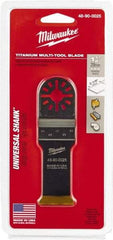 Milwaukee Tool - Rotary Multi-Material Blade - 1-1/8" Cutting Diam, TiAlN Finish, Use with Milwaukee Multi-Tool - Benchmark Tooling