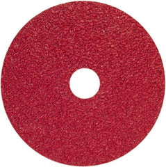 Norton - 80 Grit, 5" Disc Diam, 7/8" Center Hole, Type 29 Ceramic Alumina Flap Disc - 12,000 Max RPM, Fiberglass Backing, Arbor Attaching System, Coated - Benchmark Tooling