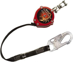 Miller - 9' Long, 310 Lb Capacity, Vectran/Polyester Fall Limiter - Steel Locking Snap Hook Connector, Swivel Shackle Connector, Black - Benchmark Tooling