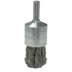 Vortec Pro 3/4″ Knot Wire End Brush, .020″ Steel Fill, 1/4″ Stem, Retail Pack - Benchmark Tooling