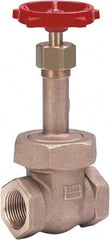 Milwaukee Valve - 1-1/2" Pipe, Class 300, Threaded (NPT) Bronze Solid Wedge Gate Valve - 1,000 WOG, 300 WSP, Union Bonnet, For Use with Water, Oil & Gas - Benchmark Tooling