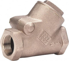 Milwaukee Valve - 1-1/2" Bronze Check Valve - Check Valve, Threaded (NPT), 600 WOG - Benchmark Tooling