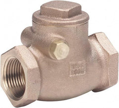 Milwaukee Valve - 1" Bronze Check Valve - Check Valve, Threaded (NPT), 200 WOG - Benchmark Tooling