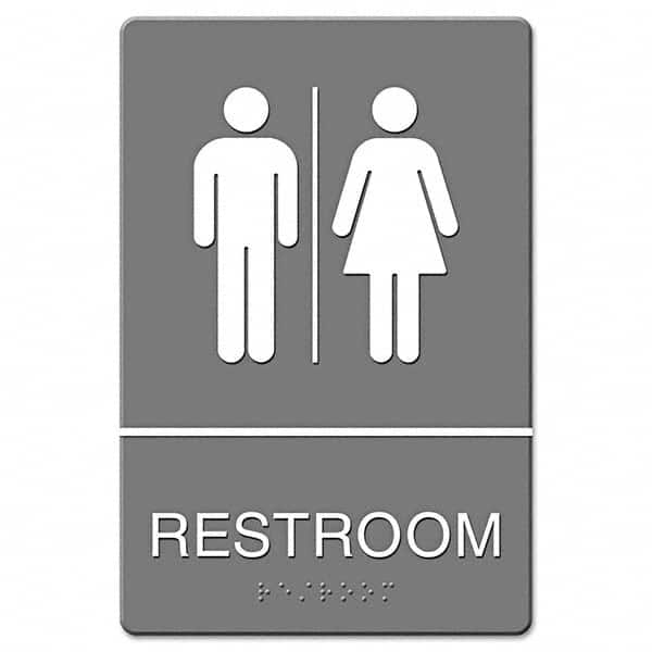 Headline Sign - Architectural Signs Type: ADA Location Markers Legend: Restroom - Benchmark Tooling