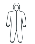 Micropourus Coverall w/ Zipper Front, Hood, Elastic Wrists & Ankles 3XL - Benchmark Tooling