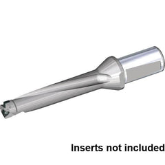 Kennametal - 7-7/8" Max Drill Depth, 5xD, 1.5748" Diam, Indexable Insert Drill - 2 Inserts, 32mm Shank Diam, Whistle Notch Shank - Benchmark Tooling