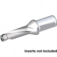 Kennametal - 2.717" Max Drill Depth, 3xD, 0.91" Diam, Indexable Insert Drill - 2 Inserts, 32mm Shank Diam, Whistle Notch Shank - Benchmark Tooling