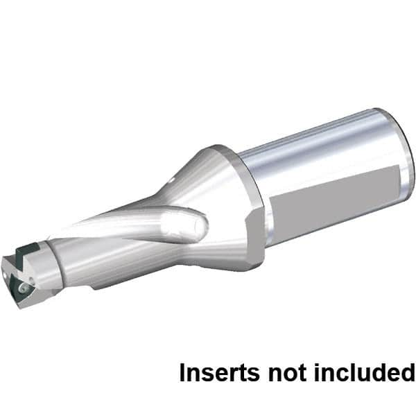 Kennametal - 1.654" Max Drill Depth, 2xD, 0.83" Diam, Indexable Insert Drill - 2 Inserts, 32mm Shank Diam, Whistle Notch Shank - Benchmark Tooling