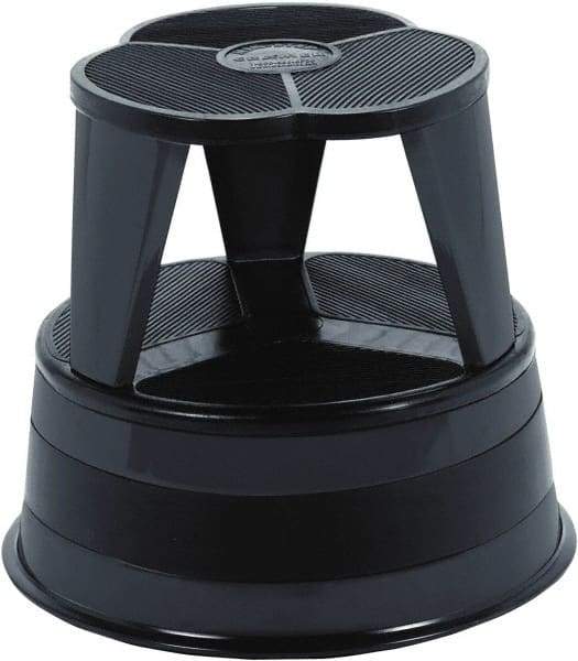 Cramer - 14-1/2" High, Black Step Stool - Steel, 350 Lb Capacity, Type 1AA Industry Rating - Benchmark Tooling