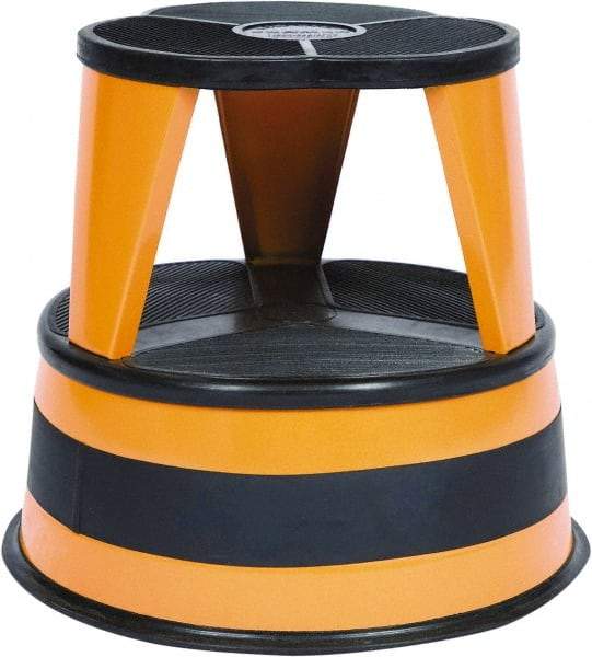 Cramer - 14-1/2" High, Orange Step Stool - Steel, 350 Lb Capacity, Type 1AA Industry Rating - Benchmark Tooling