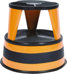 Cramer - 14-1/2" High, Orange Step Stool - Steel, 350 Lb Capacity, Type 1AA Industry Rating - Benchmark Tooling