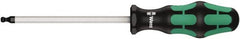 Wera - 10mm Hex Ball End Driver - 6" Bade Length, Ergonomic Cushion Grip Handle, 262mm OAL - Benchmark Tooling