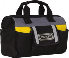 Stanley - Black & Yellow Polyester Tool Bag - 12" Wide x 5" Deep x 10" High - Benchmark Tooling