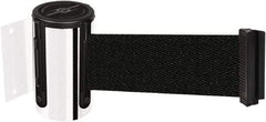 Tensator - 4-1/2" High x 13' Long x 2" Wide Wall Mount Barrier - Steel, Polished Chrome Finish, Chrome, Use with 898 Wall Receiver - Benchmark Tooling