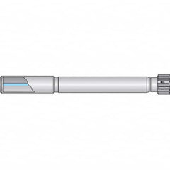 Axial Clamp Straight Shank Modular Reamer Body 32mm Shank Diam, 185mm Body Length, 245″ OAL, Right Hand Cut, 40.61 to 50.6mm Head Diam Compatibility