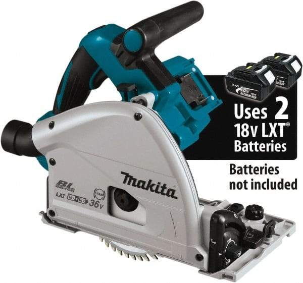 Makita - 18 Volt, 6-1/2" Blade, Cordless Circular Saw - 2,500 to 6,300 RPM, Lithium-Ion Batteries Not Included - Benchmark Tooling