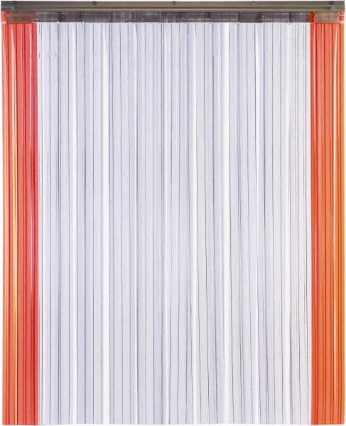 TMI, LLC - 6' Door Width x 8' Door Height PVC Ribbed with Reinforced Bonded Bead (Style) Armor Bond Strip Door Kit - 8" Strip Width x 0.072" Strip Thickness, Clear, 50% Overlap - Benchmark Tooling