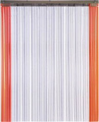 TMI, LLC - 8' Door Width x 8' Door Height PVC Ribbed with Reinforced Bonded Bead (Style) Armor Bond Strip Door Kit - 12" Strip Width x 0.108" Strip Thickness, Clear, 67% Overlap - Benchmark Tooling